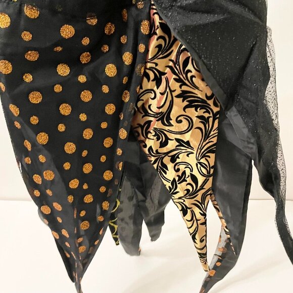 Amscan Black Spiderweb Polkadot Glitter Halloween Mantle Scarf 32.5 x 72 Inch - Picture 13 of 13